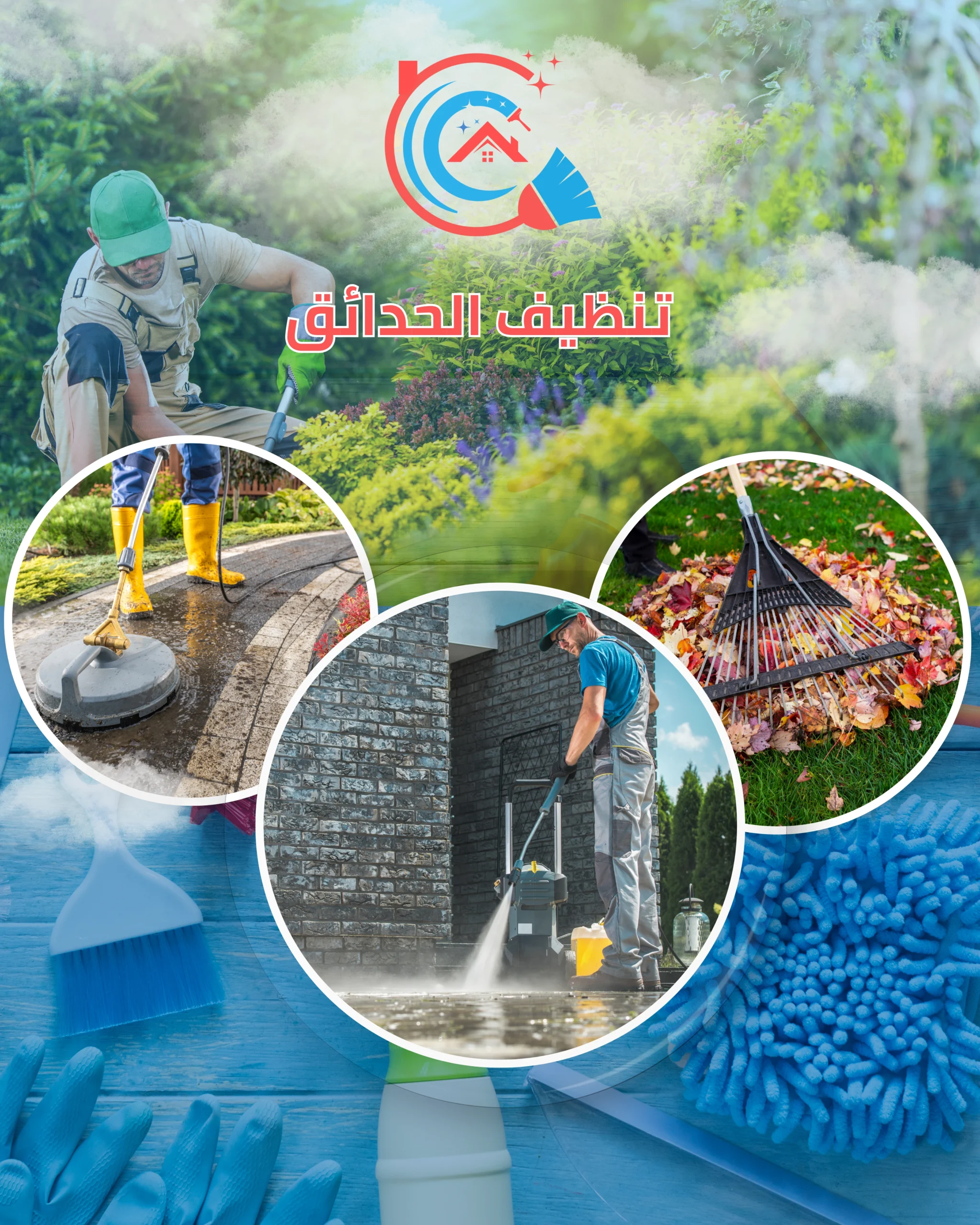 تنظيف الحدائق العامه و الخاصه